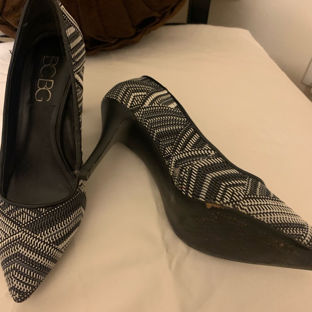 BCBG Monochrome Patterned Heels